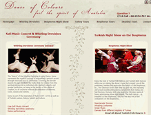 Tablet Screenshot of dancesofcolours.com